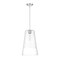 Designers Fountain Ingo 60 Watt 1 Light Polished Nickel Pendant with Clear Ribbed Glass Shade D230M-12P-PN - alternate 1